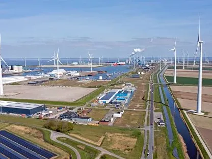 In Eemshaven, a bustling hub for energy and industrial projects